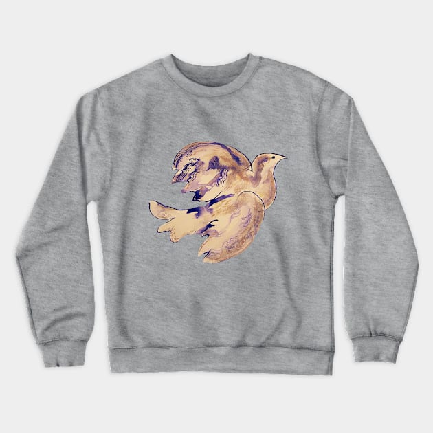 Dove in Gold Crewneck Sweatshirt by Art For Joy